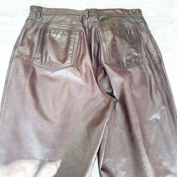 Nine West Leather Pants Size 6 - Picture 9 of 10